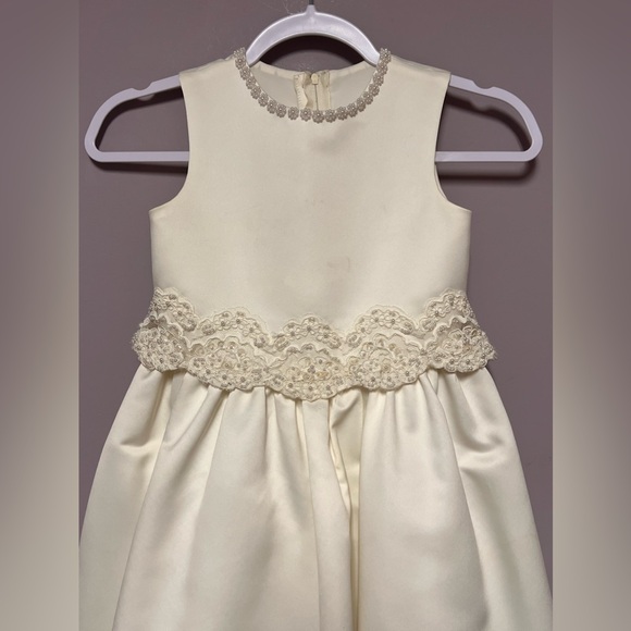 2 of 3 Mon Cheri FLOWER Girl IVORY Dress - Picture 2 of 13